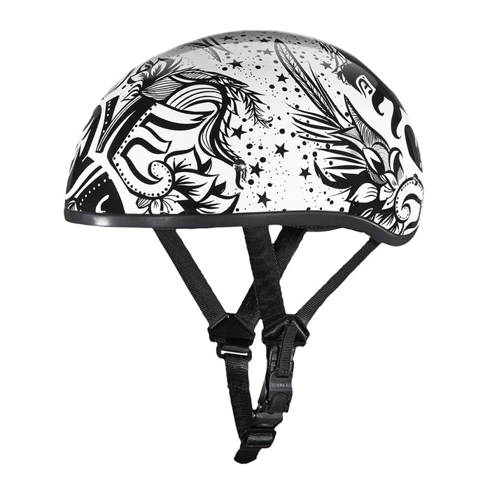 Daytona Helmets D.O.T. Skull Cap - Lovesee - Front Left Side View
