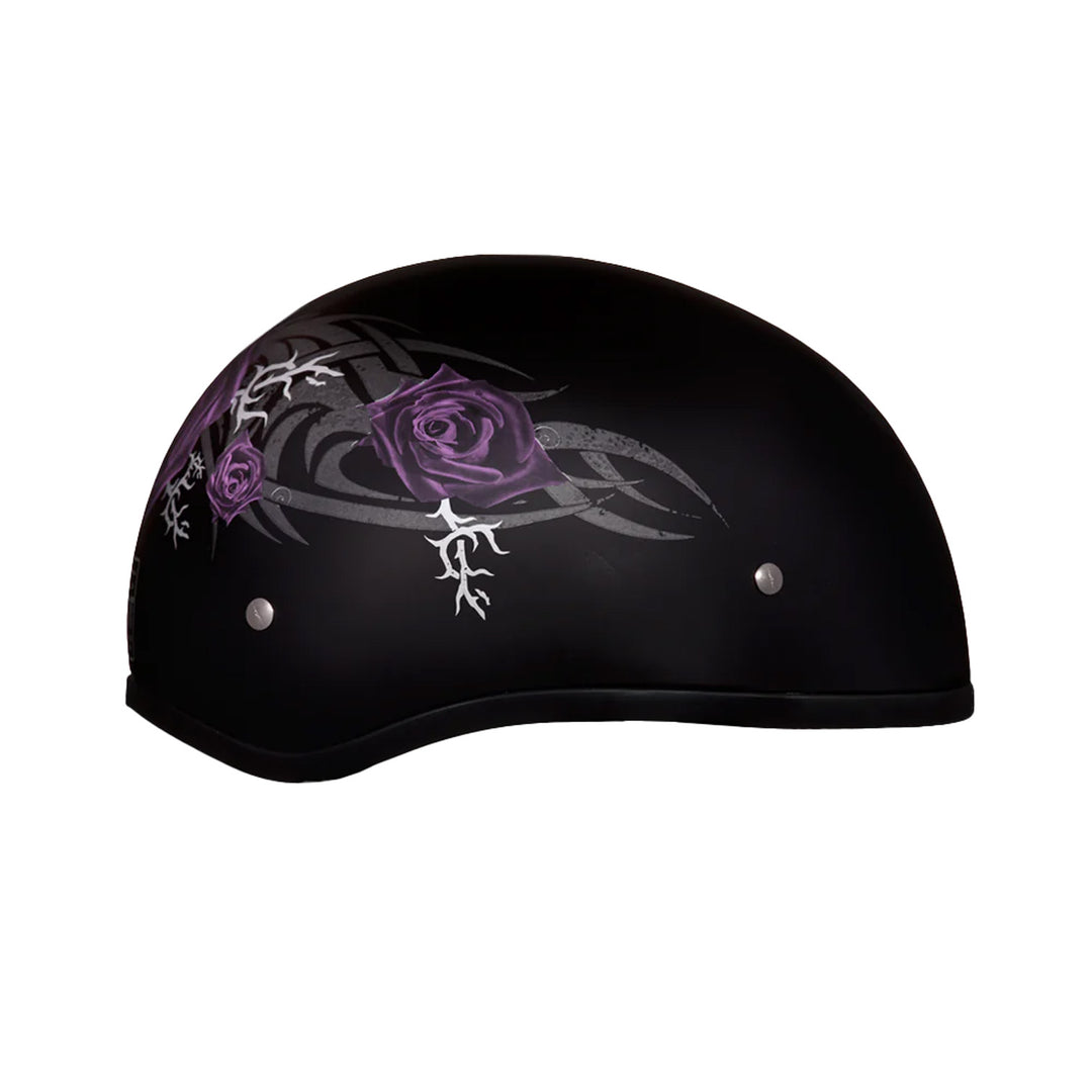 Daytona Helmets D.O.T. Skull Cap - Purple Rose - Right Side View