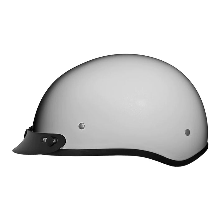 Daytona Helmets D.O.T. Skull Cap Pearl White - Left Side View