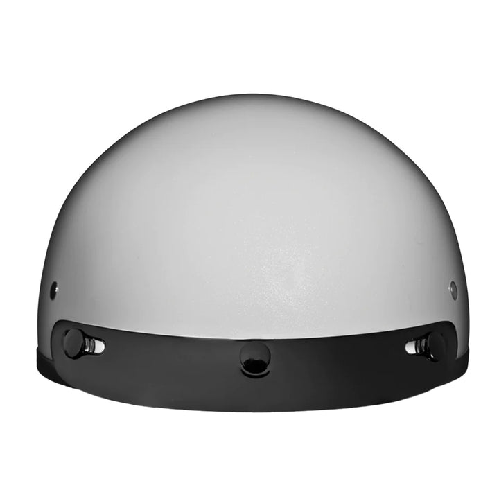 Daytona Helmets D.O.T. Skull Cap Pearl White - Front View