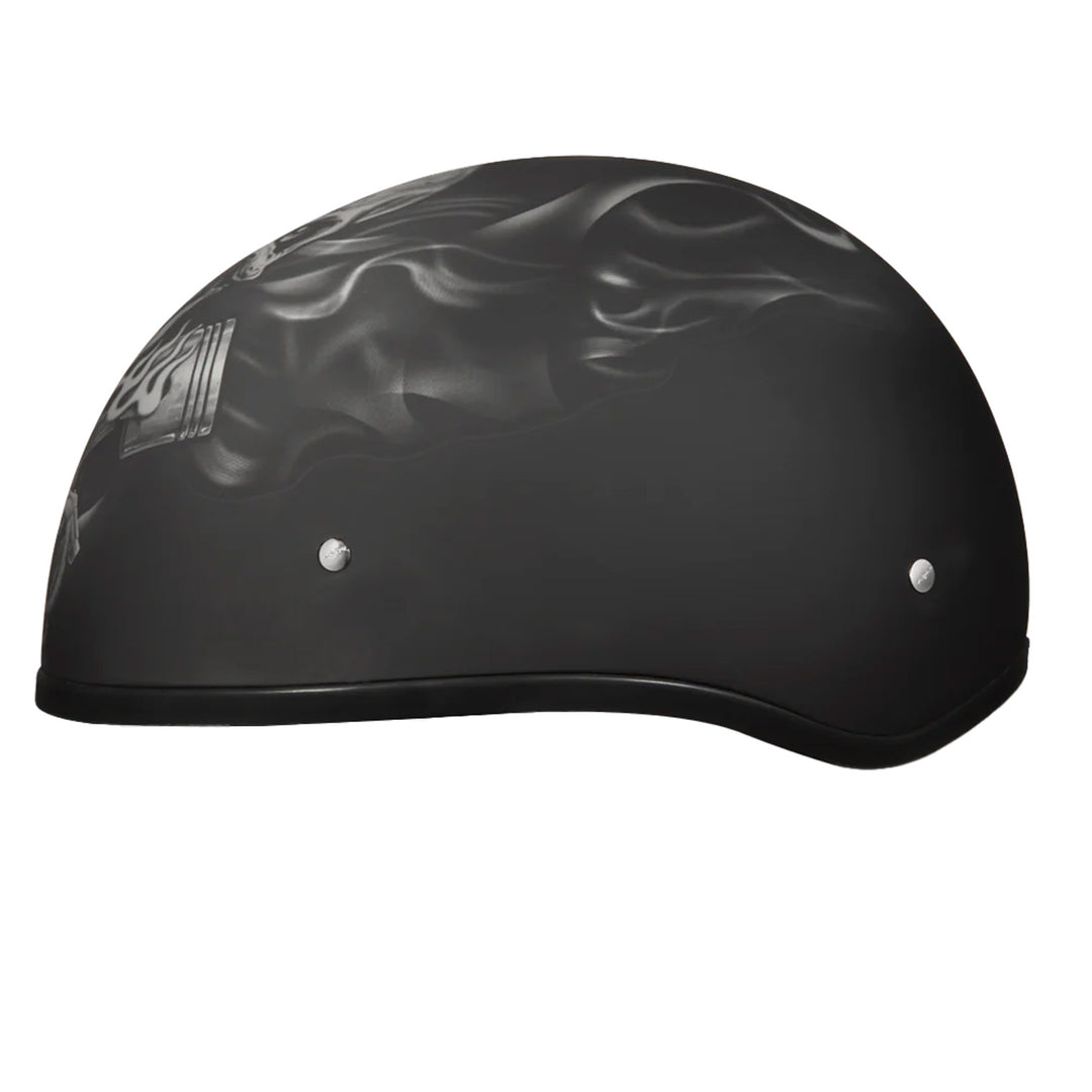 Daytona Helmets D.O.T. Skull Cap - Pistons Skull - Left Side View