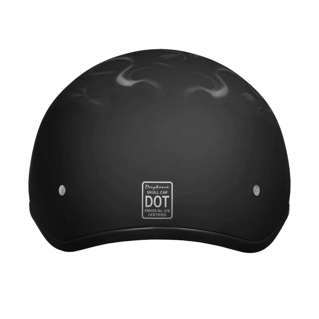 Daytona Helmets D.O.T. Skull Cap - Pistons Skull - Rear View