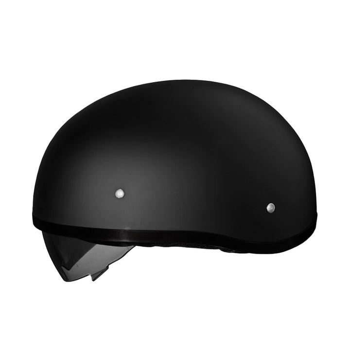 Daytona Helmets D.O.T. Skull Cap w/ Inner Shield Dull Black - Left Side View