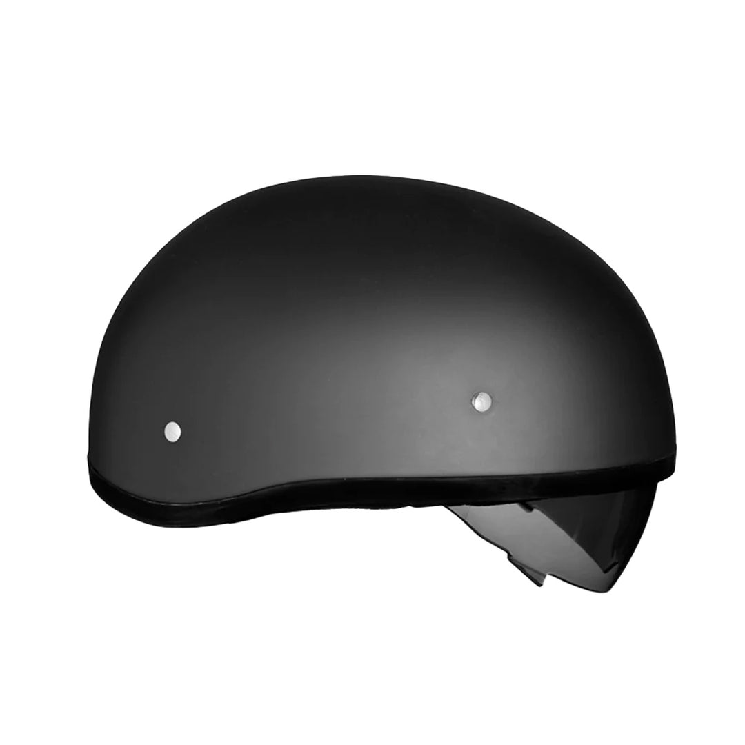 Daytona Helmets D.O.T. Skull Cap w/ Inner Shield Dull Black - Right Side View