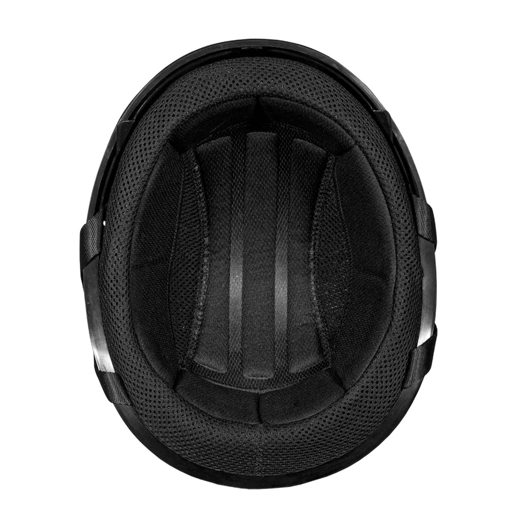 Daytona Helmets D.O.T. Skull Cap w/ Inner Shield Gloss Black - Bottom Up View