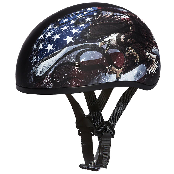 Daytona Helmets D.O.T. Skull Cap - USA - Front Left Side View