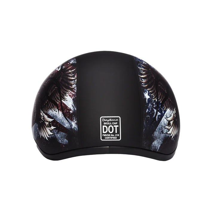 Daytona Helmets D.O.T. Skull Cap - USA - Rear View