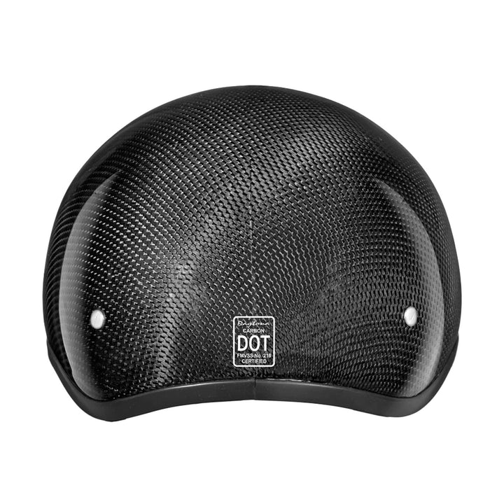 Daytona Helmets D.O.T. Skull Cap - Carbon - Rear View