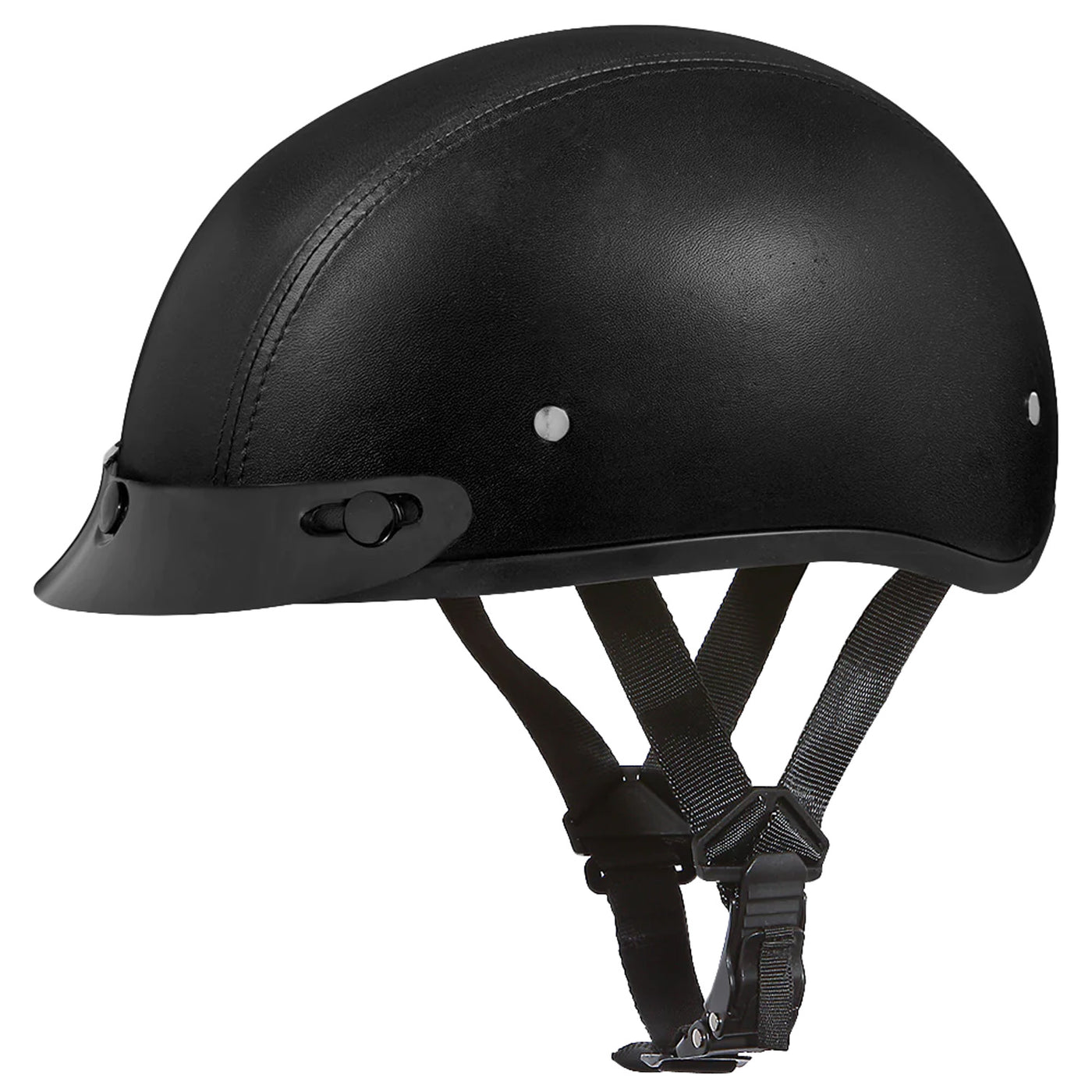 Daytona Helmets D.O.T. Skull Cap - Leather Covered
