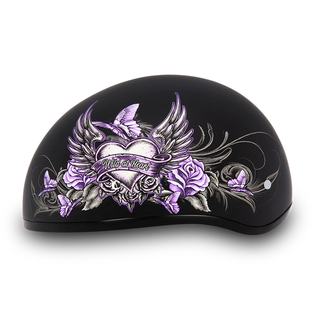 Daytona Helmets D.O.T. Skull Cap - Wild at Heart - Left Side View