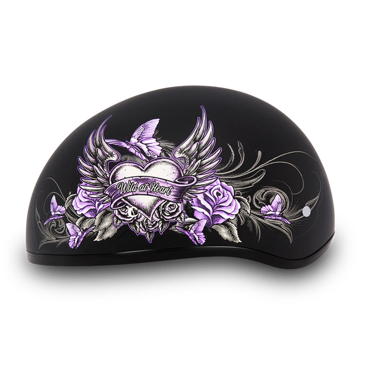 Daytona Helmets D.O.T. Skull Cap - Wild at Heart - Left Side View