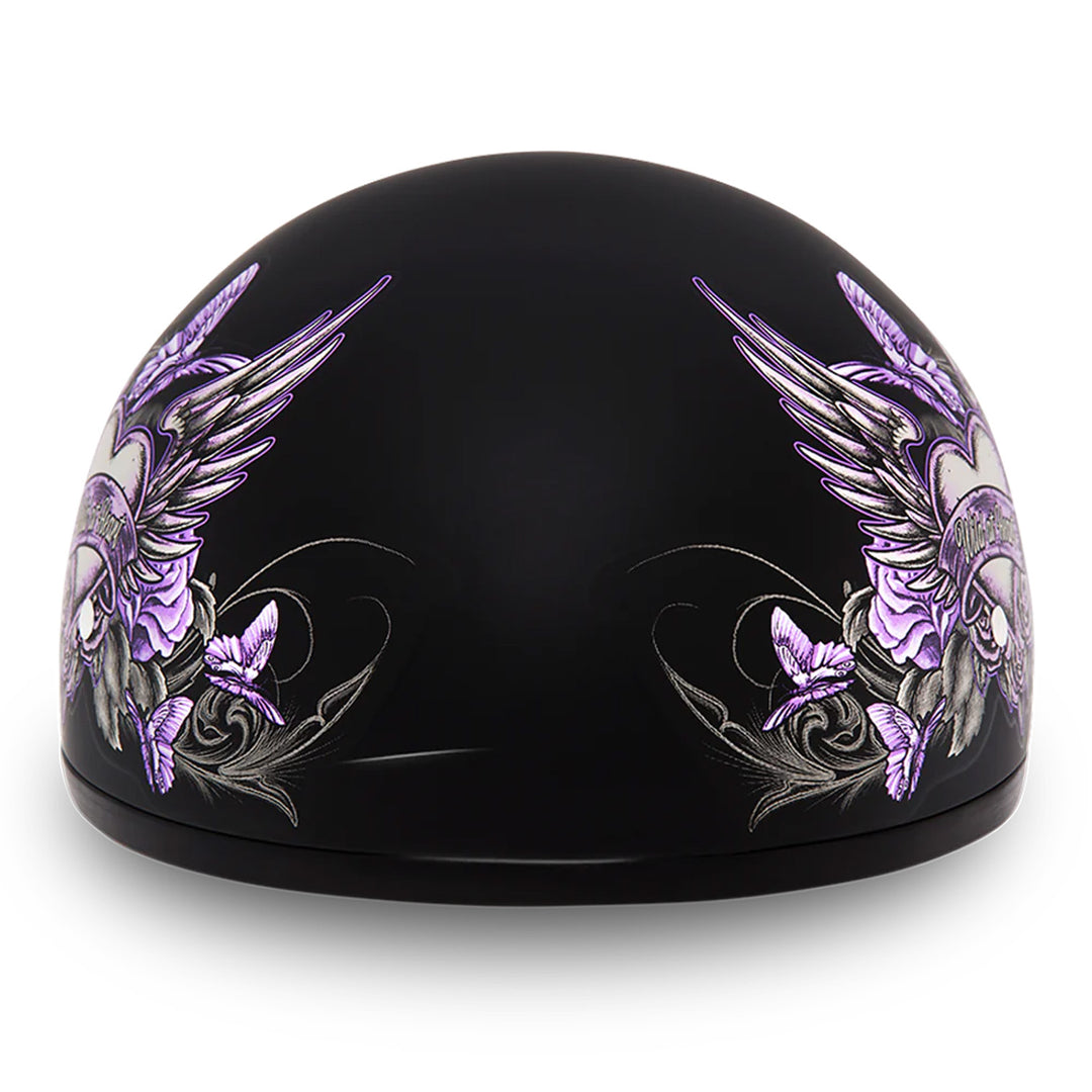 Daytona Helmets D.O.T. Skull Cap - Wild at Heart - Front View