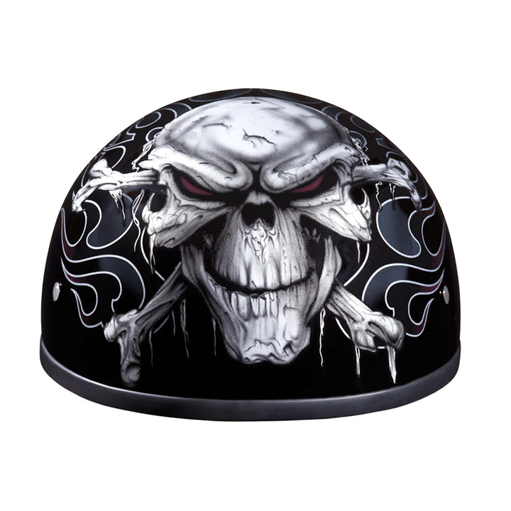 Daytona Helmets D.O.T. Skull Cap - Cross Bones - Front View