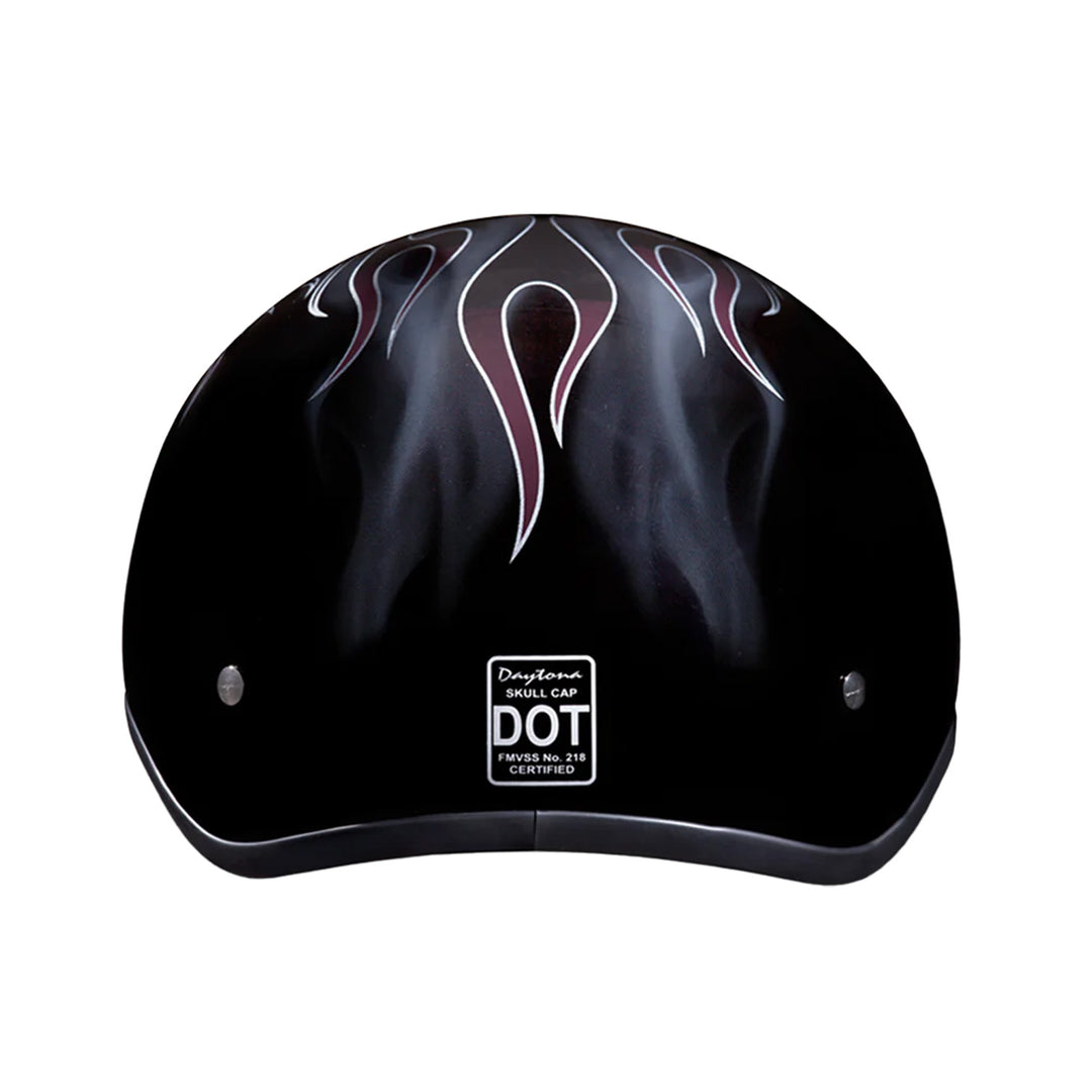 Daytona Helmets D.O.T. Skull Cap - Cross Bones - Rear View