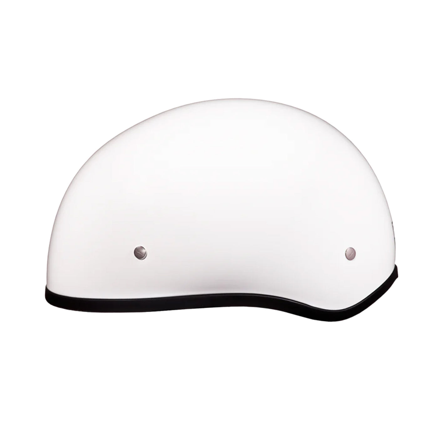 Daytona Helmets D.O.T. Skull Cap w/o Visor Gloss White - Left Side View