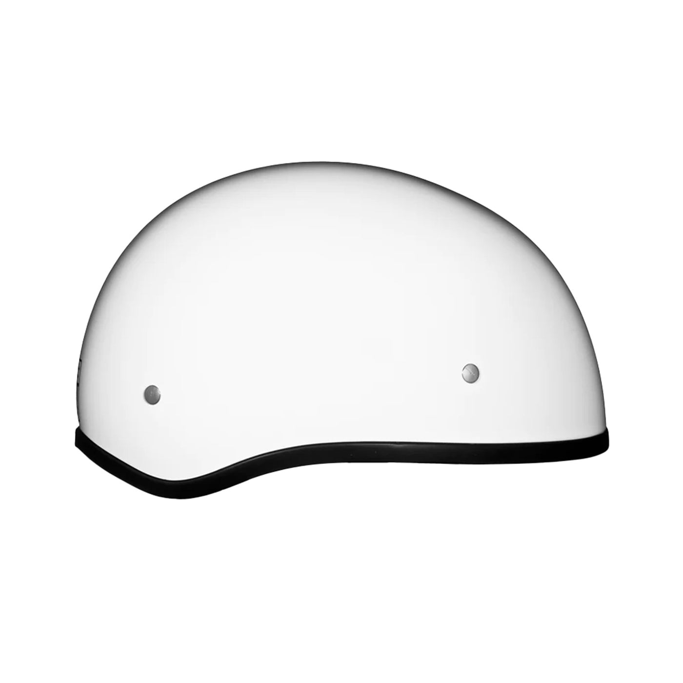 Daytona Helmets D.O.T. Skull Cap w/o Visor Gloss White - Right Side View