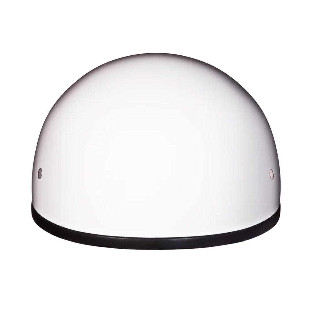 Daytona Helmets D.O.T. Skull Cap w/o Visor Gloss White - Front View