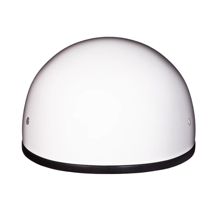 Daytona Helmets D.O.T. Skull Cap w/o Visor Gloss White - Front View