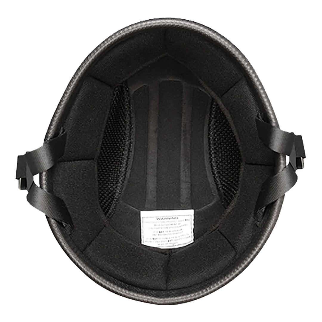 Daytona Helmets Novelty Smokey w/o Snaps Dull Black - Bottom Up View