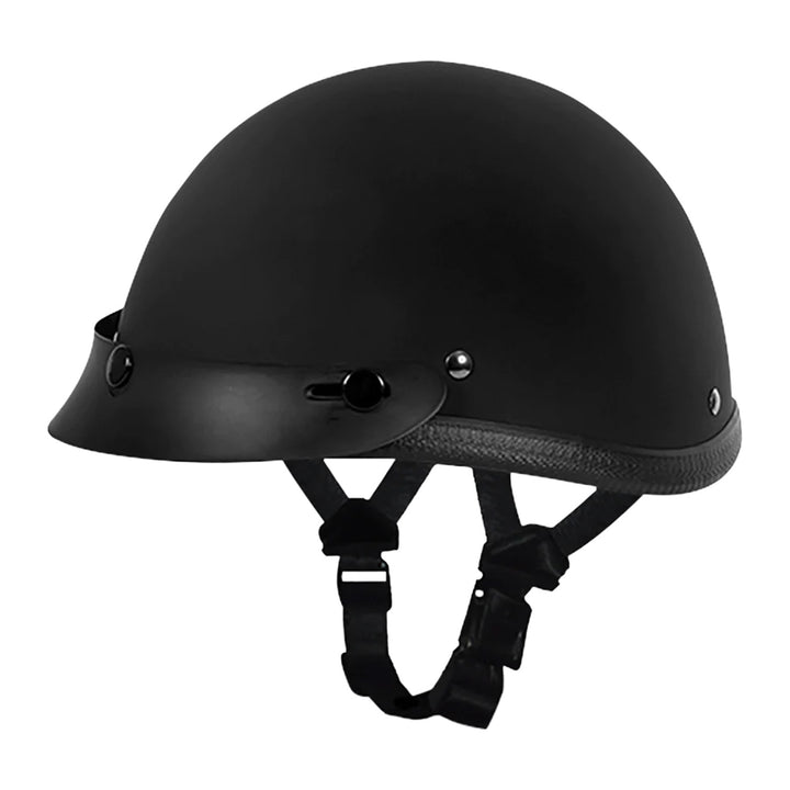 Daytona Helmets Novelty Smokey w/ Snaps Dull Black - Front Left Side View