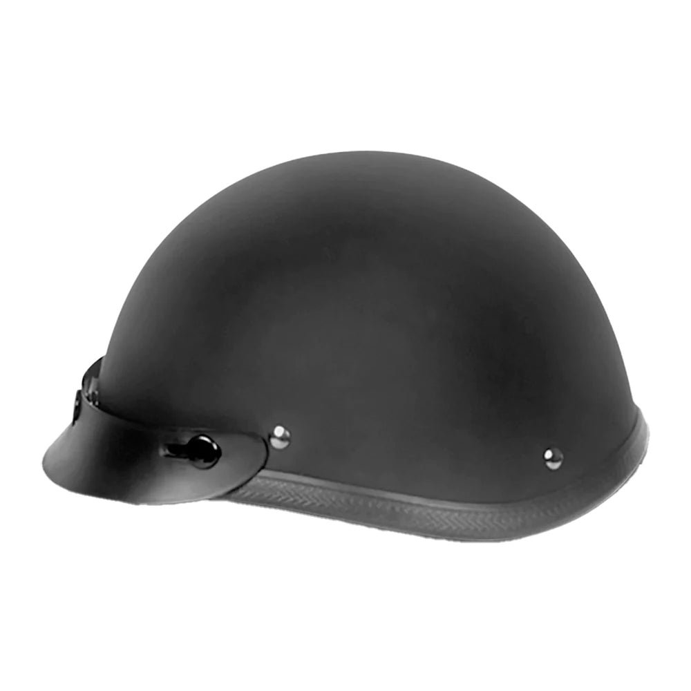 Daytona Helmets Novelty Smokey w/ Snaps Dull Black - Left Side View