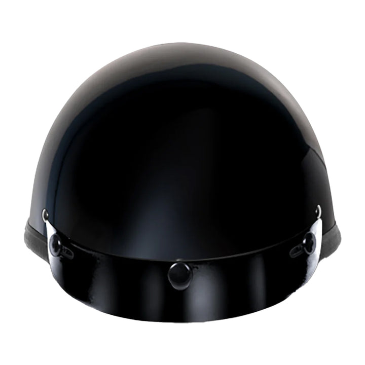 Daytona Helmets Novelty Smokey w/ Snaps Gloss Black - Front View