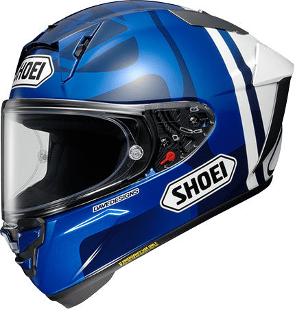 Shoei X-15 A. Marquez 73 V2 Helmet TC-2 - Front Side View