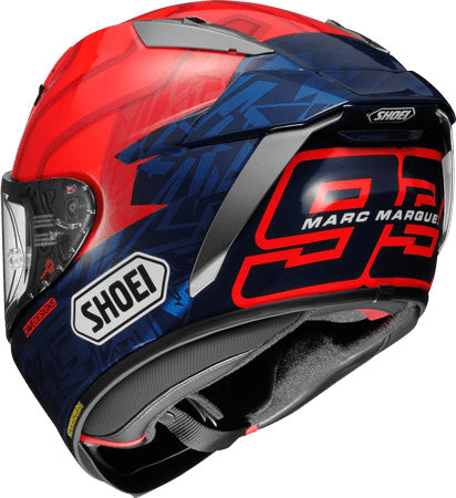 Shoei X-15 Marquez 7 Helmet TC-1 - Rear Side View