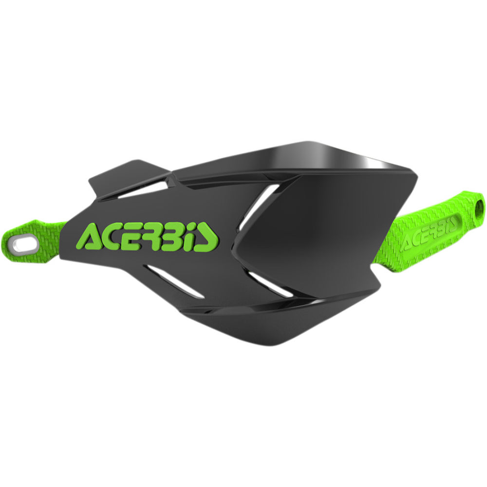ACERBIS X-Factory Handguards Black/Green - Front View