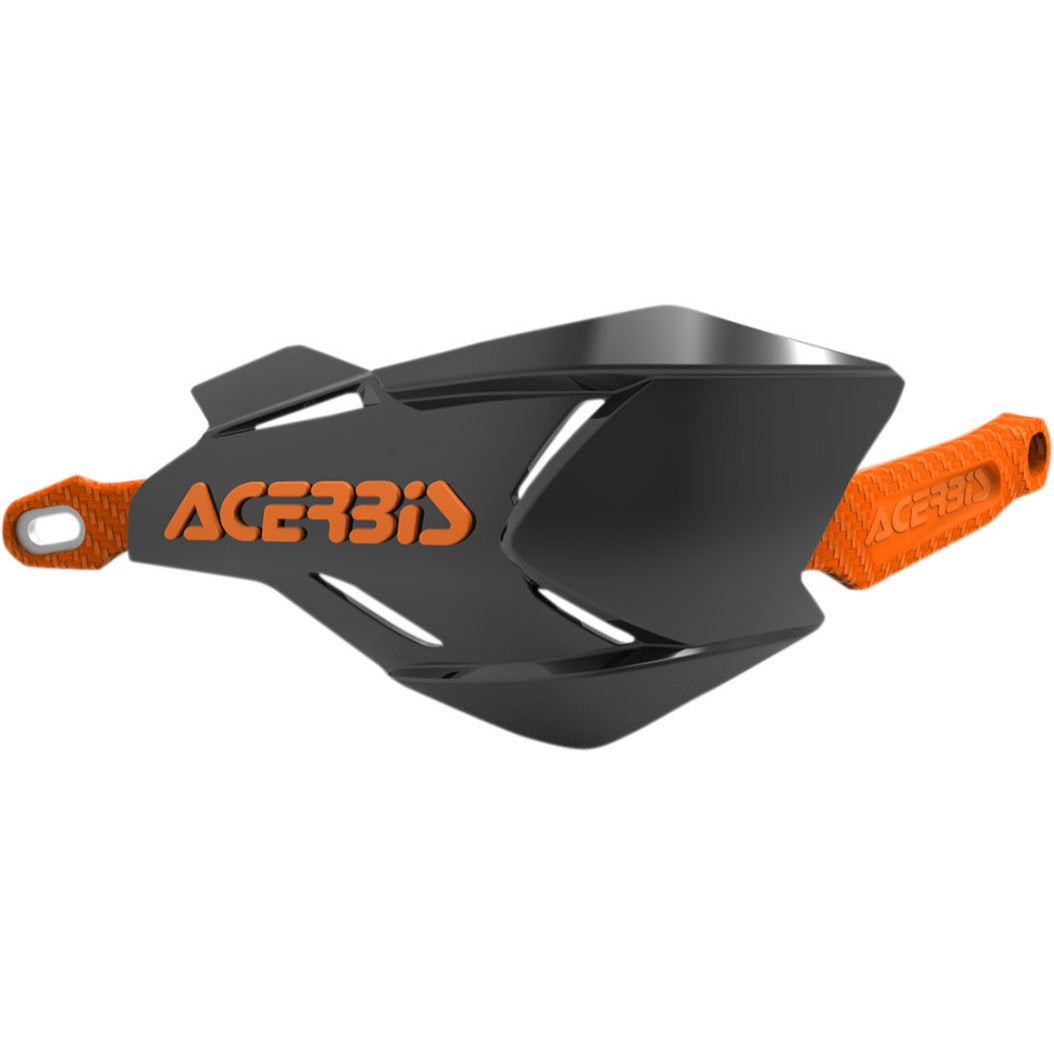 ACERBIS X-Factory Handguards Black/Orange - Front View