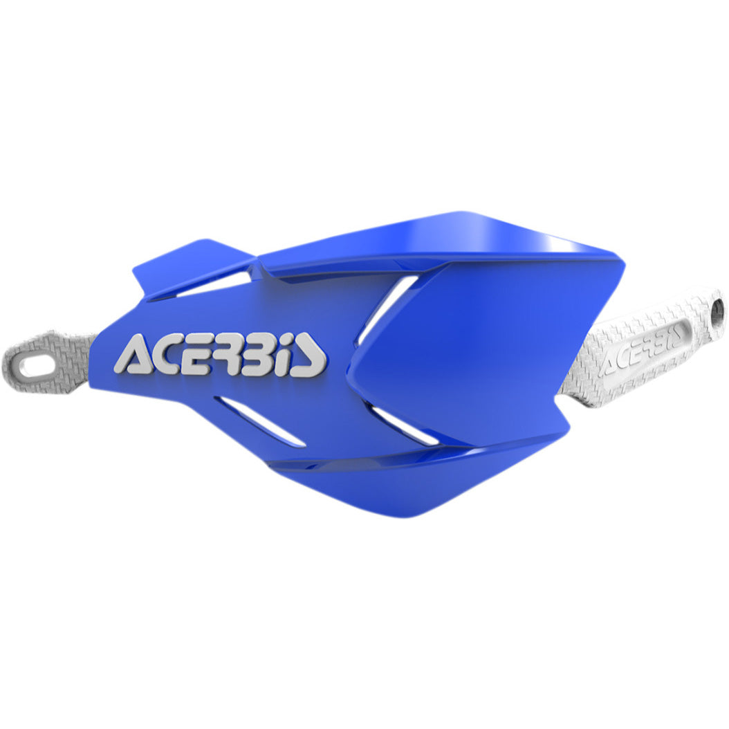 ACERBIS X-Factory Handguards Blue/White - Front View