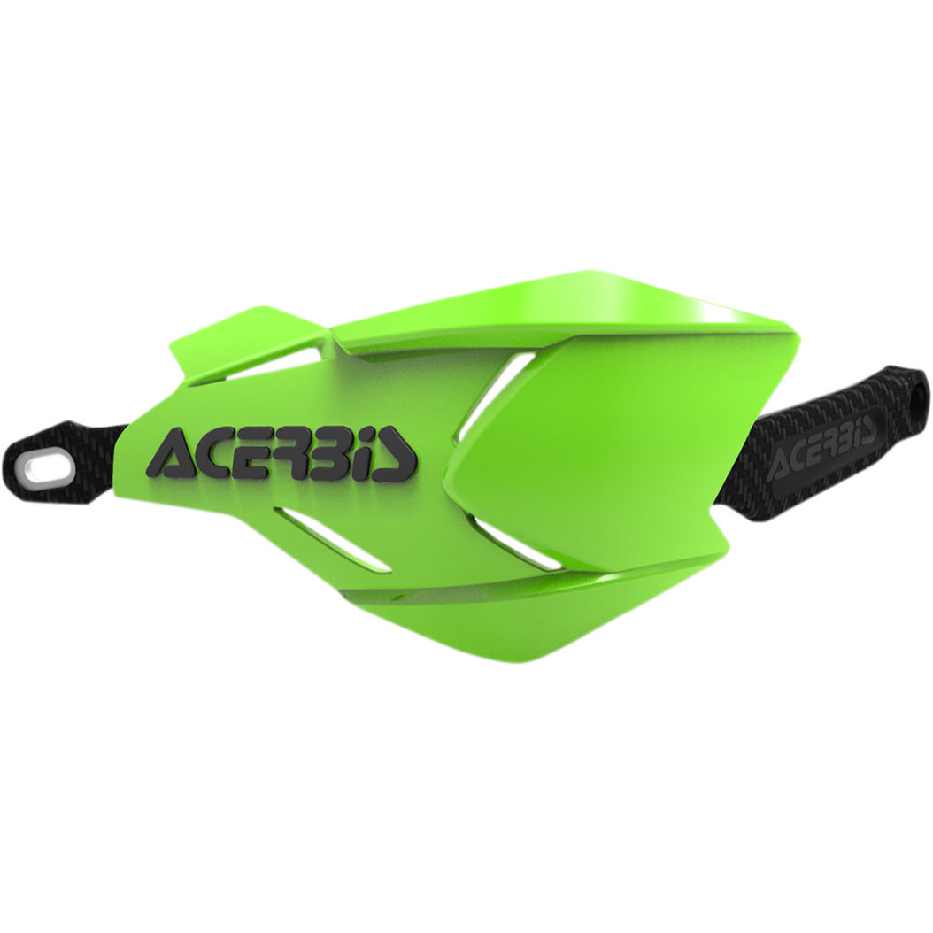 ACERBIS X-Factory Handguards Green/Black - Front View