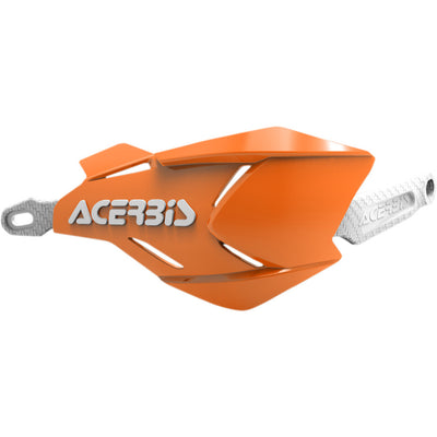 ACERBIS X-Factory Handguards Orange/White - Front View