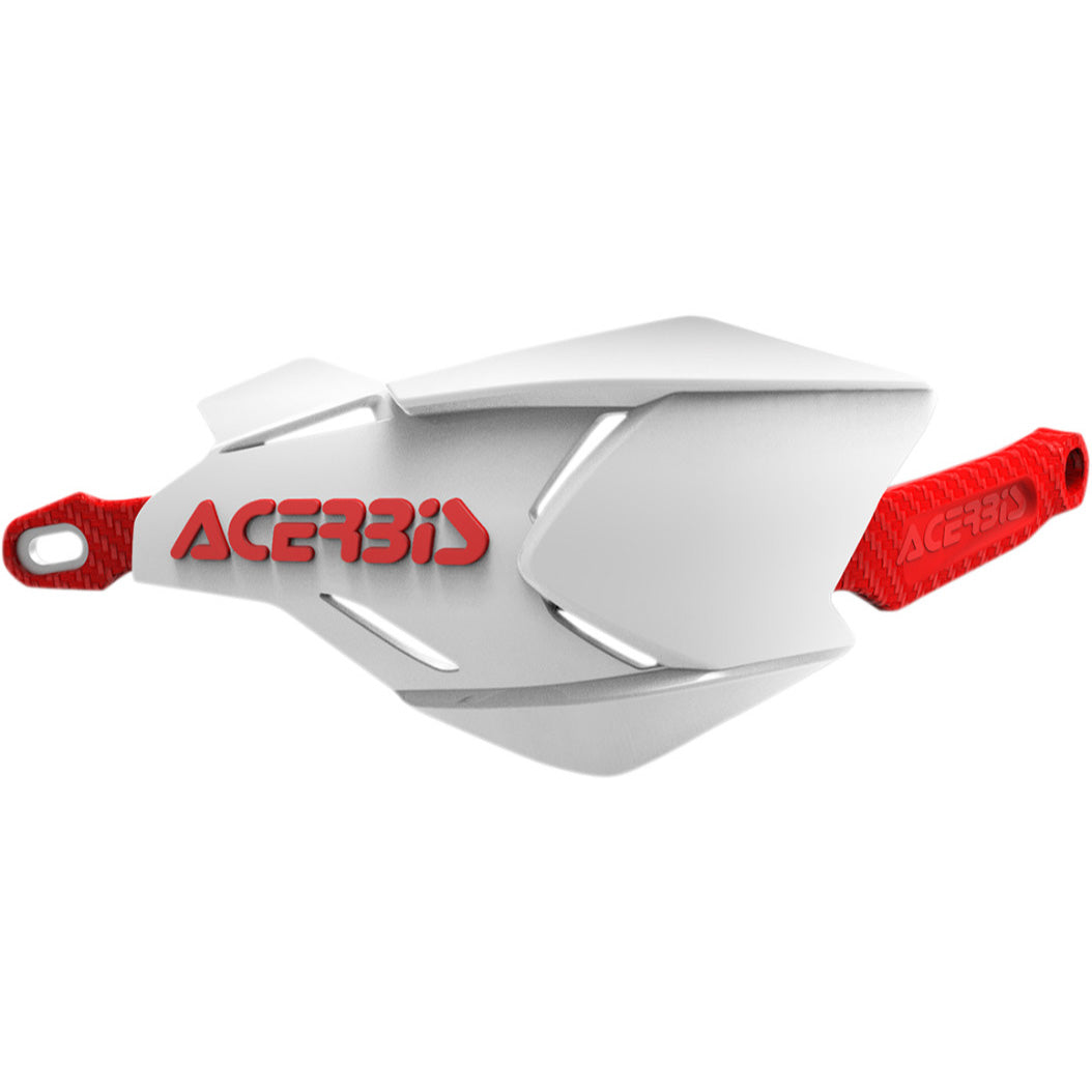 ACERBIS X-Factory Handguards White/Red - Front View