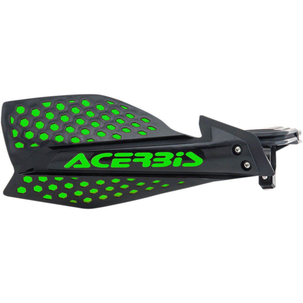 ACERBIS X-Ultimate Handguards Black/Green - Front View