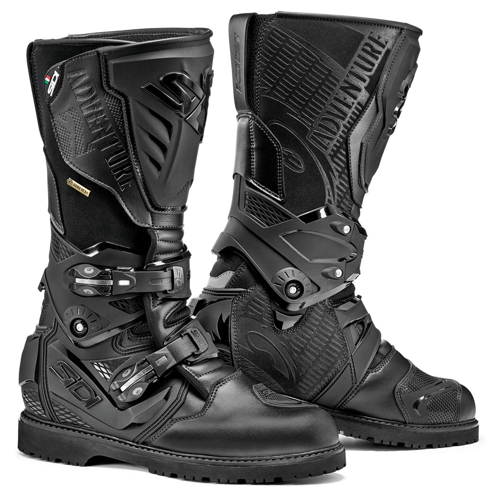 Sidi Adventure 2 Gore Boots Black/Black - Front Side View of Pair