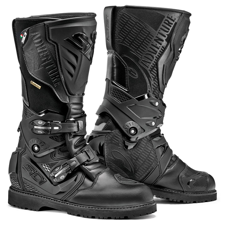Sidi Adventure 2 Gore Boots Black/Black - Front Side View of Pair