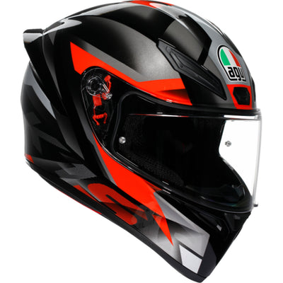 AGV K1 S Fastlap Helmet Black/Gray/Red - Front Right Side View