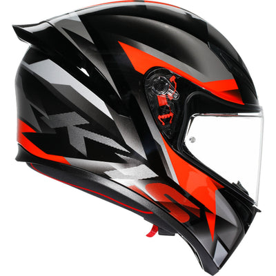 AGV K1 S Fastlap Helmet Black/Gray/Red - Right Side View