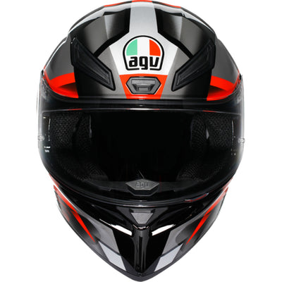 AGV K1 S Fastlap Helmet Black/Gray/Red - Front View