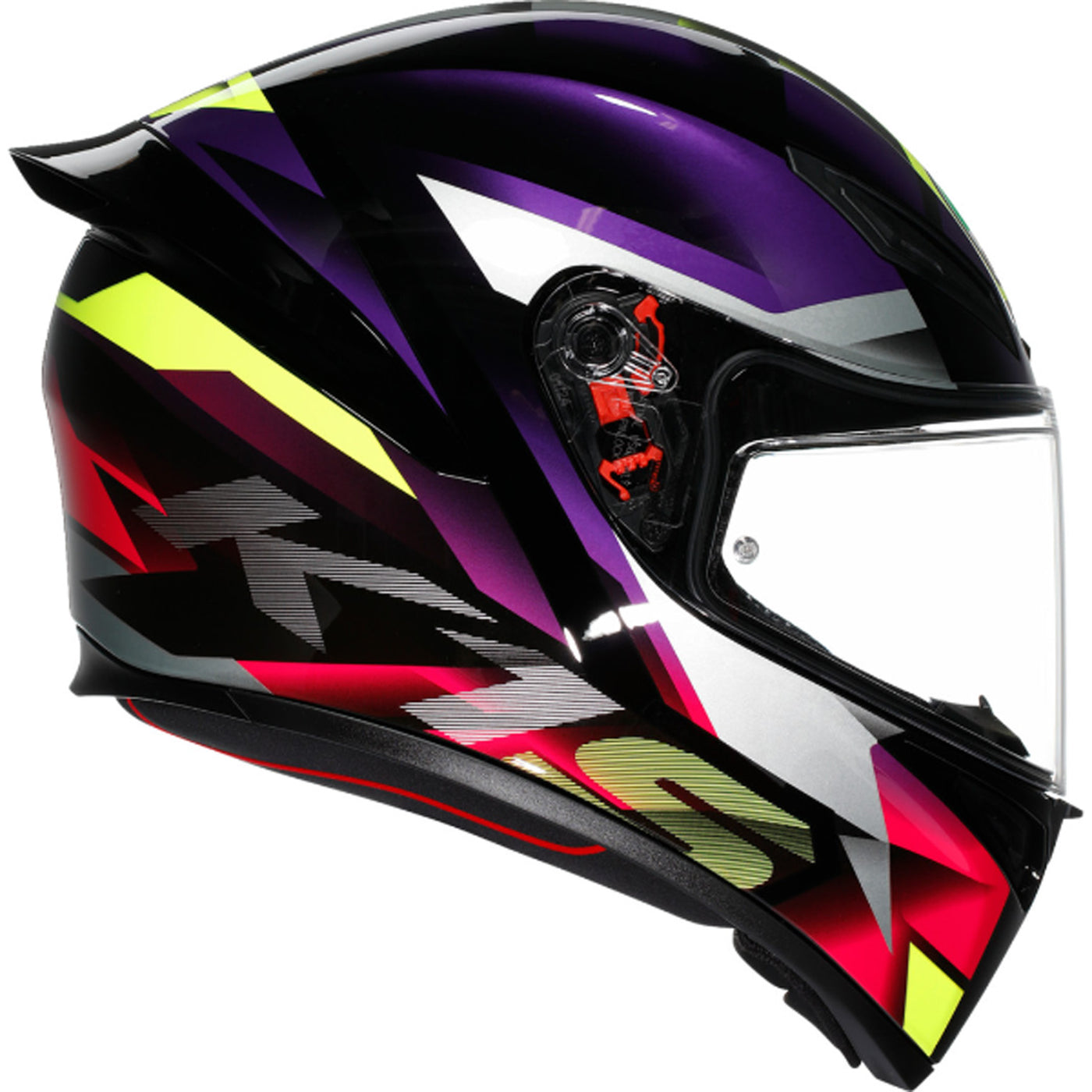 AGV K1 S Fastlap Helmet Black/Purple/Pink - Right Side View