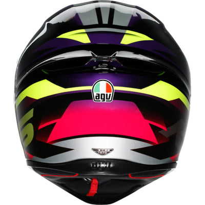 AGV K1 S Fastlap Helmet Black/Purple/Pink - Rear View