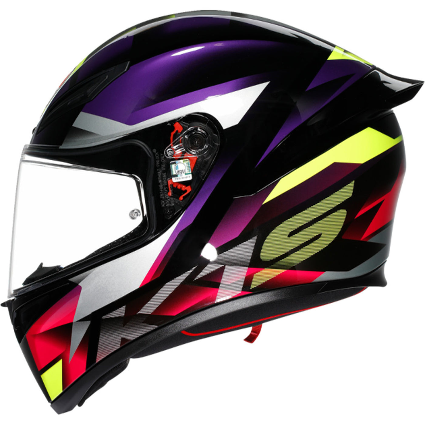 AGV K1 S Fastlap Helmet Black/Purple/Pink - Left Side View