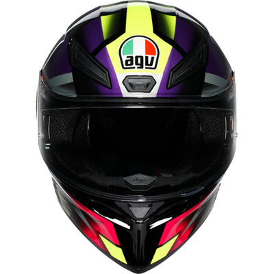 AGV K1 S Fastlap Helmet Black/Purple/Pink - Front View