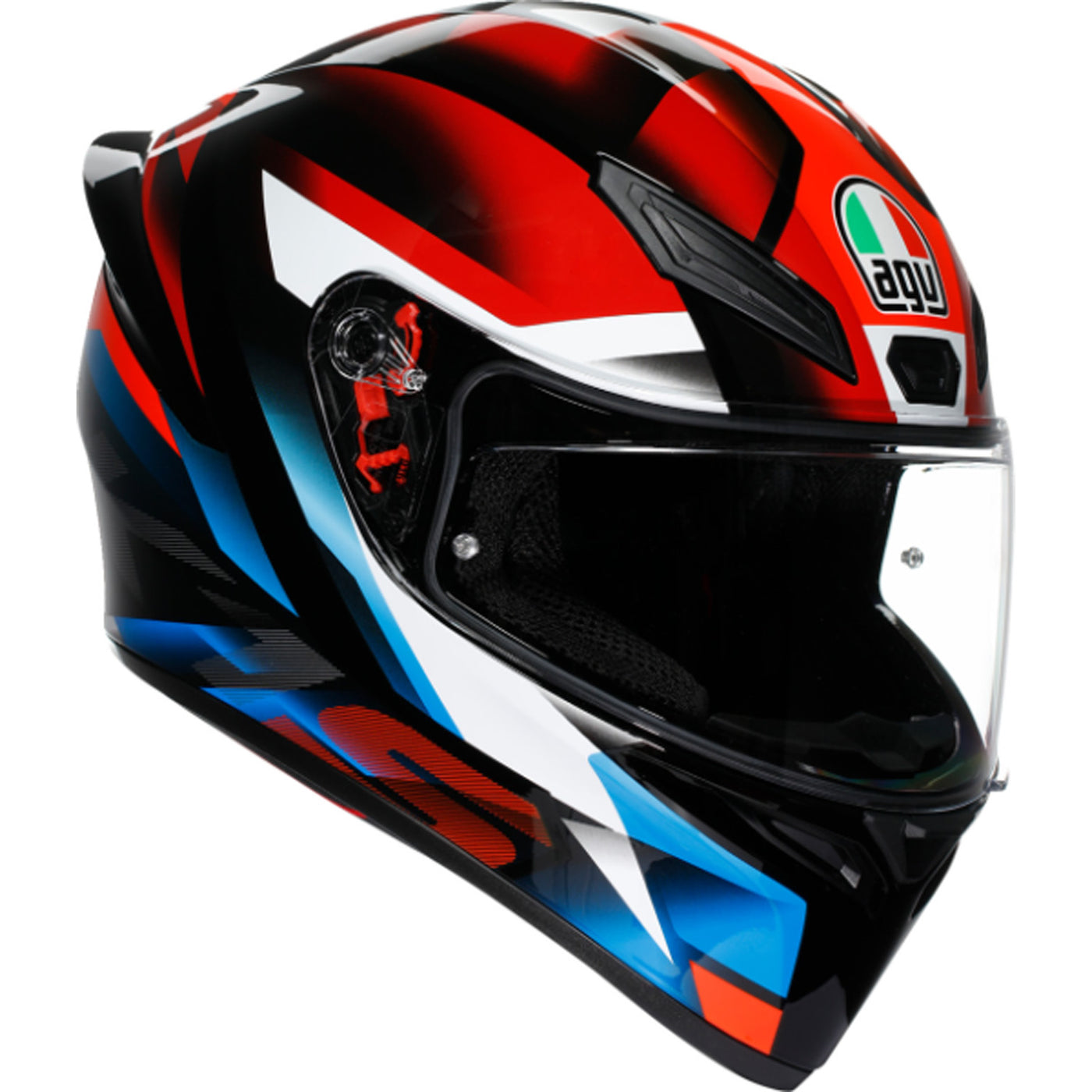 AGV K1 S Fastlap Helmet Black/Red/Blue - Front Right Side View