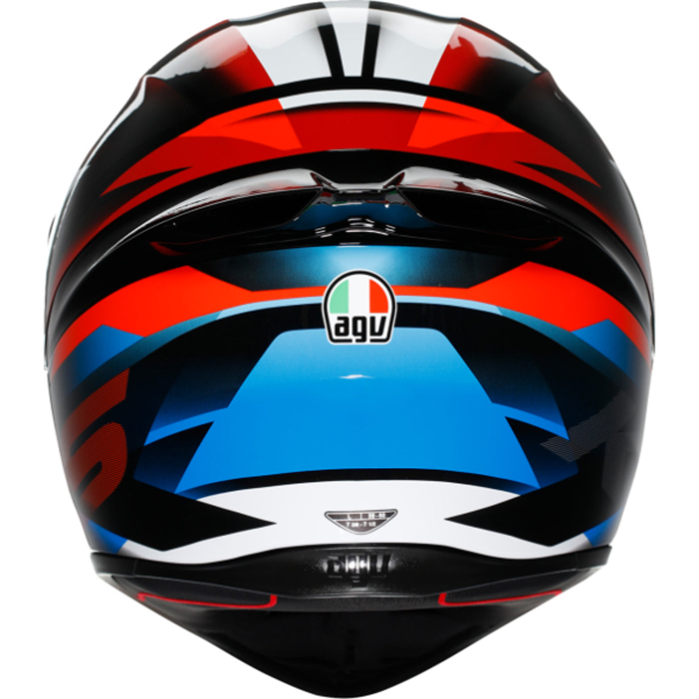 AGV K1 S Fastlap Helmet Black/Red/Blue - Rear View