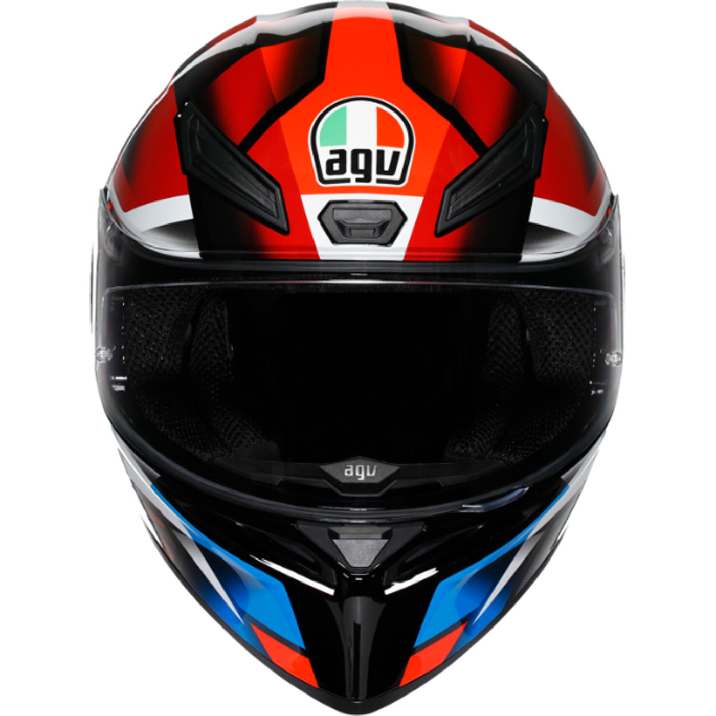 AGV K1 S Fastlap Helmet Black/Red/Blue - Front View