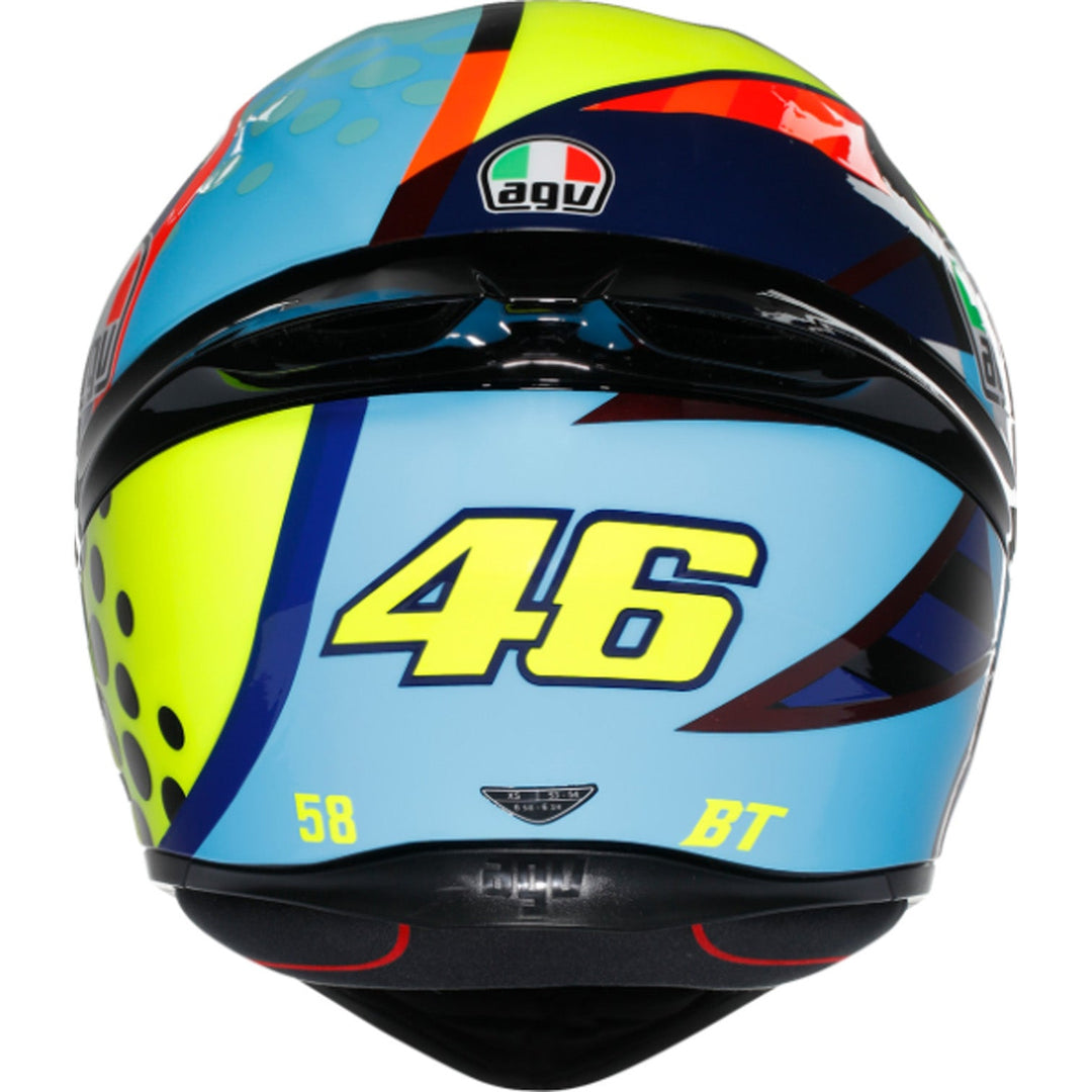 AGV K1 S Rossi Winter Test 2020 Helmet - Rear View