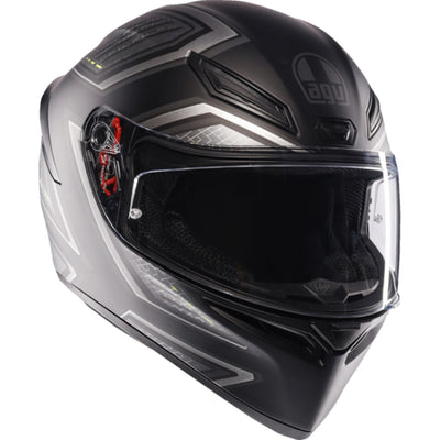 AGV K1 S Sling Helmet Matte Black/Gray - Front Right Side View