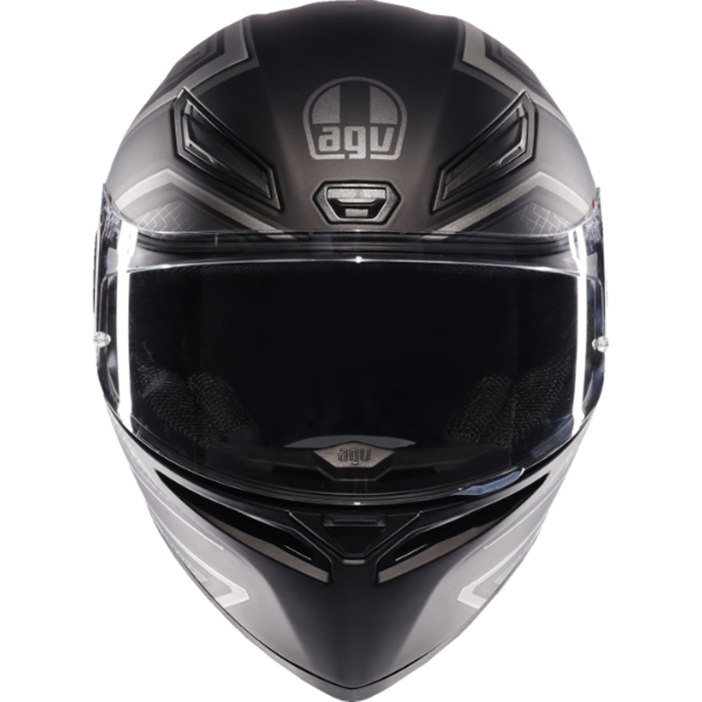 AGV K1 S Sling Helmet Matte Black/Gray - Front View